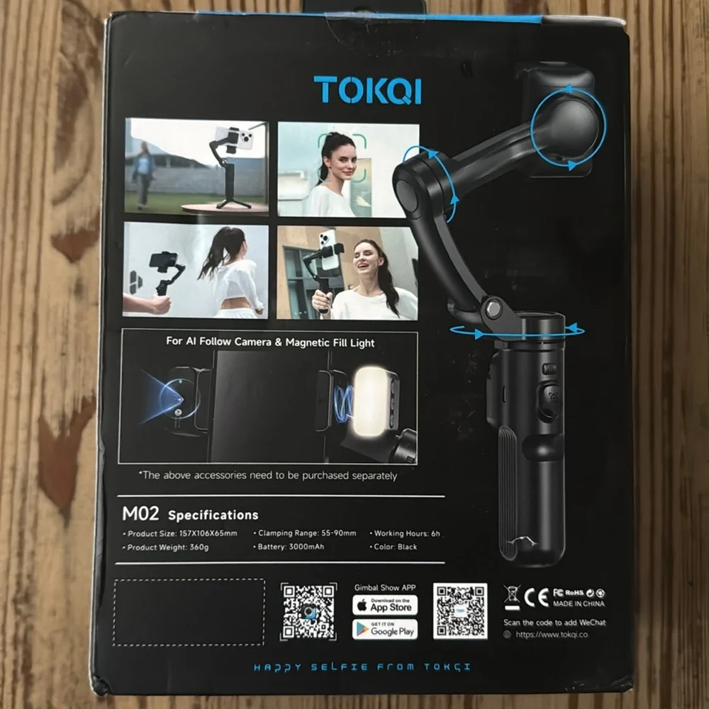 NIB TOKQI M02 3 axis gimble stabilizer